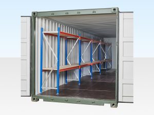 Container Racking - Adjustable, Heavy Duty Two Tier (5 Bays)